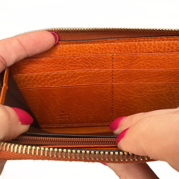 Gucci Monogram Bamboo Tassel Zip Around Wallet - Picture 11 of 17